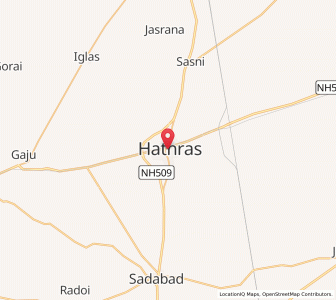 Map of Hathras, Uttar Pradesh