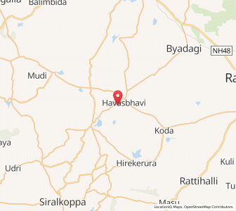 Map of Havasbhavi, Karnataka