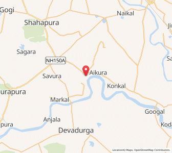Map of Hayyala Buzurg, Karnataka
