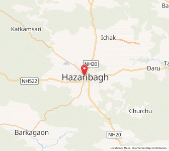 Map of Hazaribag, Jharkhand