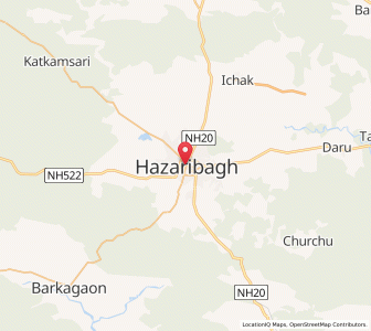 Map of Hazāribāgh, Jharkhand