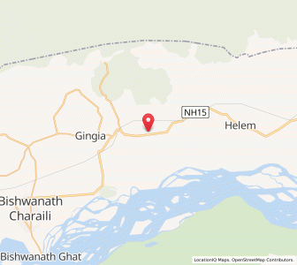 Map of Helem, Assam