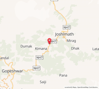 Map of Helong, Uttarakhand