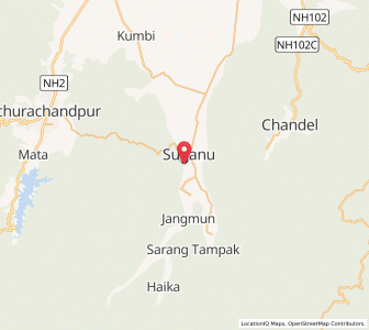 Map of Hengken, Manipur