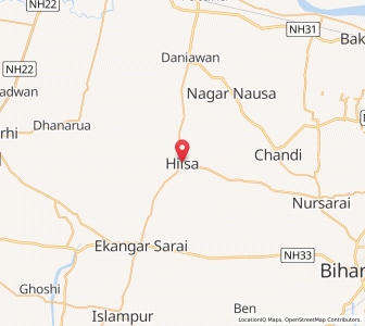 Map of Hilsa, Bihar