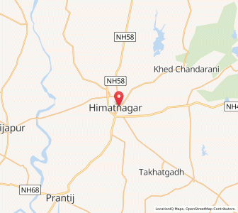Map of Himatnagar, Gujarat