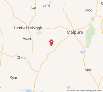 Map of Hindola, Rajasthan