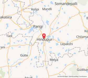 Map of Hindupur, Andhra Pradesh
