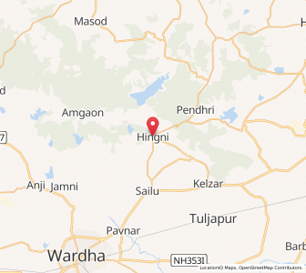 Map of Hingni, Maharashtra