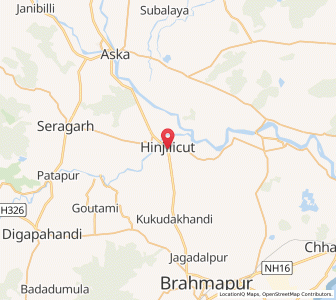 Map of Hinjilikatu, Odisha