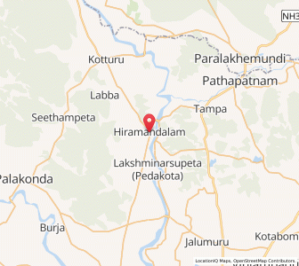Map of Hiramandalam, Andhra Pradesh
