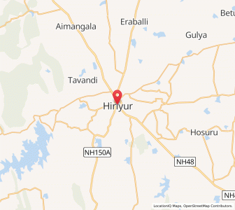 Map of Hiriyur, Karnataka