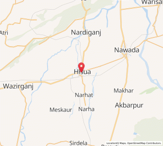 Map of Hisua, Bihar