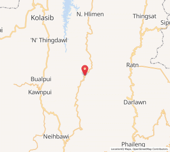 Map of Hmunsam, Mizoram