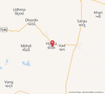 Map of Hodka, Gujarat