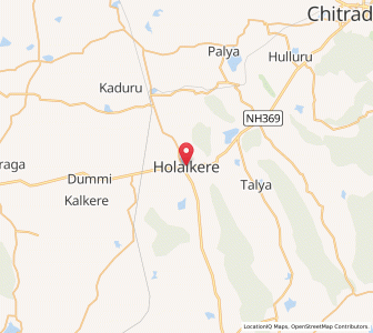 Map of Holalkere, Karnataka