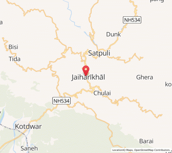 Map of Holi, Uttarakhand