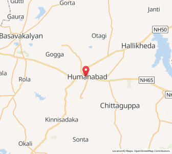 Map of Homnabad, Karnataka