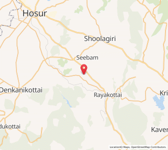 Map of Honnekere, Tamil Nadu