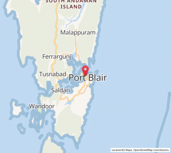 Map of Hope Town, Andaman and Nicobar Islands