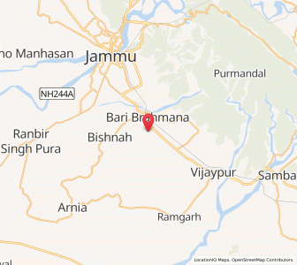 Map of Hoshiaru de Kothe, Kashmir