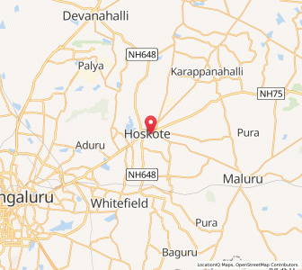 Map of Hoskote, Karnataka