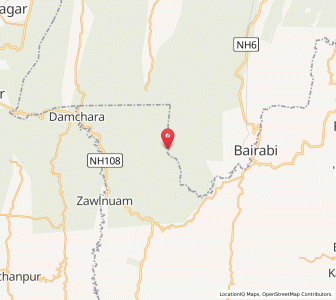 Map of Hriphaw, Tripura
