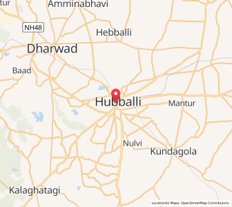 Map of Hubli, Karnataka