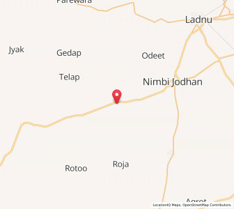 Map of Hudas, Rajasthan