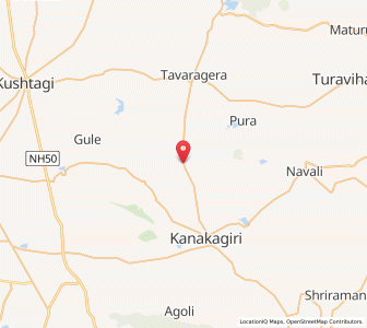 Map of Hulihaidar, Karnataka