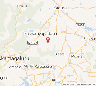 Map of Hulikere, Karnataka