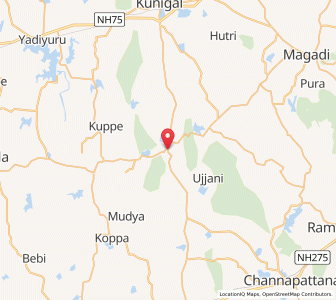 Map of Huliyurdurga, Karnataka