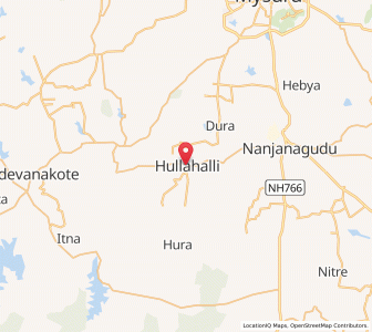 Map of Hullahalli, Karnataka