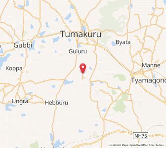 Map of Hullenhalli, Karnataka