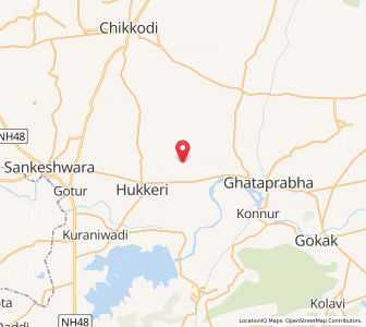 Map of Hulloli, Karnataka