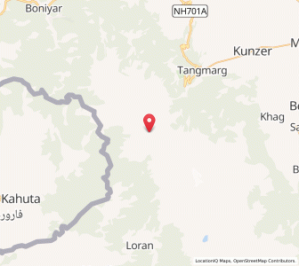 Map of Huma Daban, Kashmir