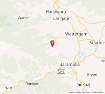 Map of Humadub, Kashmir
