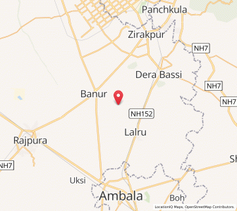 Map of Humbra, Punjab