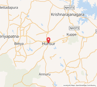 Map of Hunsur, Karnataka