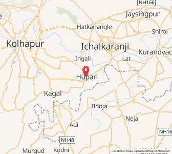 Map of Hupari, Maharashtra