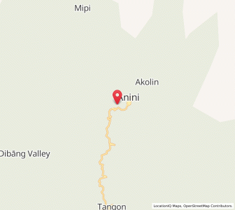 Map of Hupu, Arunachal Pradesh