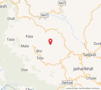 Map of Hyunlagi, Uttarakhand