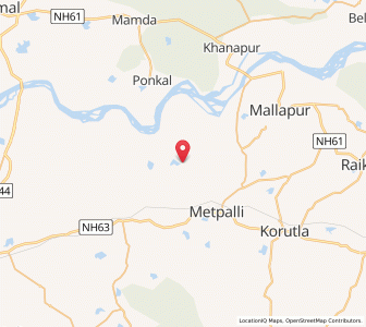 Map of Ibrahimpatan, Andhra Pradesh
