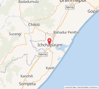 Map of Ichchapuram, Andhra Pradesh
