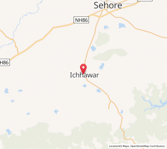 Map of Ichhawar, Madhya Pradesh