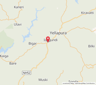 Map of Idgundi, Karnataka