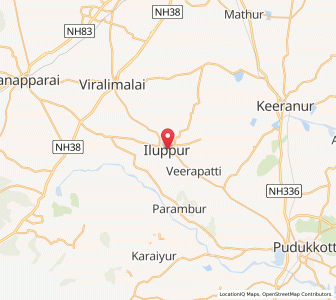 Map of Iluppur, Tamil Nadu