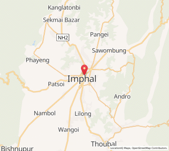 Map of Imphal, Manipur