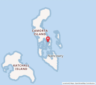 Map of Inaka, Andaman and Nicobar Islands