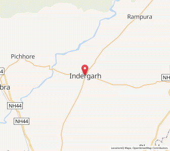 Map of Indargarh, Madhya Pradesh